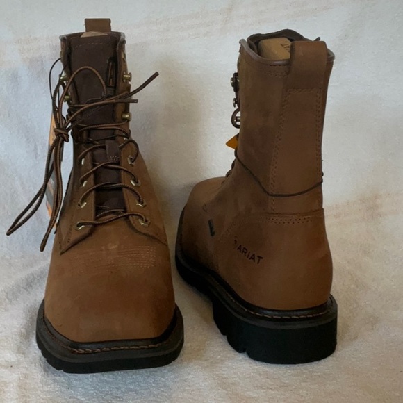NEW ARIAT Men's Brown Leather Boots - Picture 3 of 5